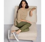 Apparel Camel XB6RX1305 Johnston & Murphy Women Side-Slit Pullover - Image 3