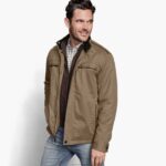 Apparel Camel XB6RX707 Johnston & Murphy Men Antique Cotton Jacket