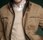 Apparel Camel XB6RX707 Johnston & Murphy Men Antique Cotton Jacket - Image 4
