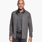 Apparel Charcoal/Black XB6RX701 Johnston & Murphy Men Reversible Full-Zip