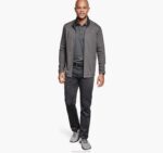 Apparel Charcoal/Black XB6RX701 Johnston & Murphy Men Reversible Full-Zip - Image 3