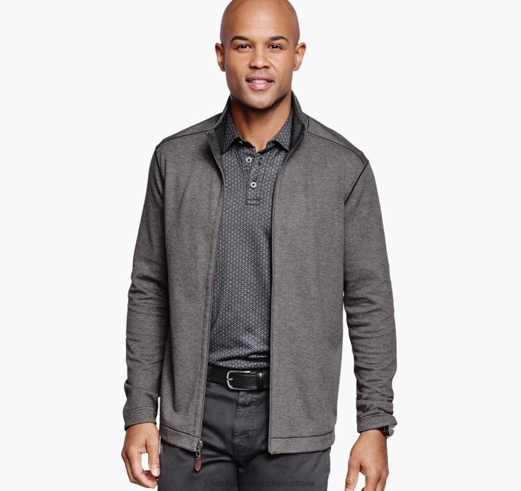 apparel_charcoal_black_xb6rx701_johnston_murphy_men_reversible_full_zip.jpg Apparel Charcoal/Black XB6RX701 Johnston & Murphy Men Reversible Full-Zip - Image 1