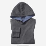 Apparel Charcoal/Blue XB6RX1374 Johnston & Murphy Boy Boys Reversible Solid Hoodie