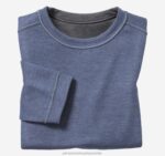 Apparel Charcoal/Blue XB6RX1380 Johnston & Murphy Boy Boys Reversible Solid Crewneck - Image 2