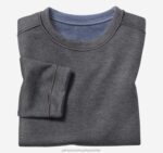 Apparel Charcoal/Blue XB6RX1380 Johnston & Murphy Boy Boys Reversible Solid Crewneck
