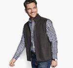 Apparel Charcoal/Blue XB6RX695 Johnston & Murphy Men Reversible Solid Vest