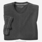 Apparel Charcoal XB6RX599 Johnston & Murphy Men Vintage Slub Crewneck Tee