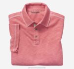 Apparel Coral XB6RX439 Johnston & Murphy Men Vintage Slub Polo