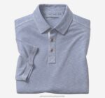 Apparel Dusty Blue XB6RX441 Johnston & Murphy Men Vintage Slub Polo