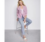 Apparel Fuchsia XB6RX1291 Johnston & Murphy Women Boucle Shawl-Collar Jacket - Image 2