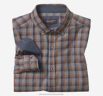 Apparel Gray Quad Check XB6RX734 Johnston & Murphy Men Heathered Woven Shirts