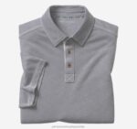 Apparel Gray XB6RX504 Johnston & Murphy Men Vintage Slub Polo
