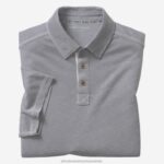Apparel Gray XB6RX504 Johnston & Murphy Men Vintage Slub Polo