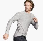 Apparel Gray XB6RX896 Johnston & Murphy Men Melange Pullover - Image 4