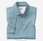 Apparel Green Stacked Triangle XB6RX598 Johnston & Murphy Men XC4 Print Performance Polo - Image 4