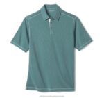Apparel Green XB6RX413 Johnston & Murphy Men Vintage Slub Polo - Image 2