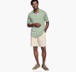 Apparel Green XB6RX611 Johnston & Murphy Men Vintage Birdseye Button-Front Shirt - Image 4