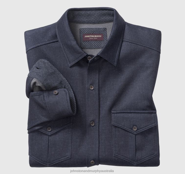 apparel_indigo_xb6rx759_johnston_murphy_men_button_front_knits.jpg Apparel Indigo XB6RX759 Johnston & Murphy Men Button-Front Knits - Image 1