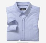 Apparel Light Blue Circle XB6RX604 Johnston & Murphy Men XC Flex Stretch Long-Sleeve Shirt