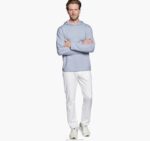 Apparel Light Blue/Pink XB6RX630 Johnston & Murphy Men Reversible Knit Hoodie - Image 3