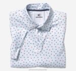 Apparel Light Blue Skull XB6RX555 Johnston & Murphy Men XC4 Print Performance Polo - Image 4
