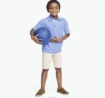 Apparel Light Blue XB6RX1445 Johnston & Murphy Boy Boys Vintage Slub Polo - Image 3