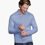 Apparel Light Blue XB6RX826 Johnston & Murphy Unisex Polo Sweater