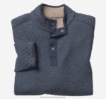 Apparel Light Brown/Navy Heather XB6RX847 Johnston & Murphy Men Reversible Quarter-Snap - Image 2