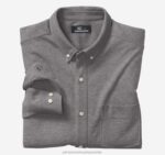 Apparel Light Gray XB6RX777 Johnston & Murphy Men XC Flex Birdseye Long-Sleeve Knit Shirt
