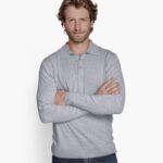Apparel Light Gray XB6RX830 Johnston & Murphy Unisex Polo Sweater