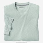 Apparel Mint XB6RX539 Johnston & Murphy Men Vintage Slub Crewneck Tee
