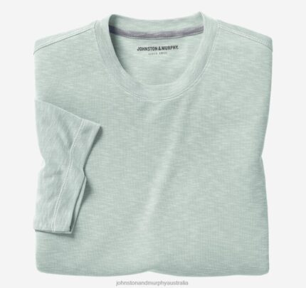 Apparel Mint XB6RX539 Johnston & Murphy Men Vintage Slub Crewneck Tee
