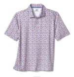 Apparel Multi Skull XB6RX553 Johnston & Murphy Men XC4 Print Performance Polo - Image 3