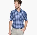 Apparel Navy/Blue Argyle XB6RX699 Johnston & Murphy Men XC4 Print Performance Polo