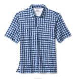 Apparel Navy/Blue Argyle XB6RX699 Johnston & Murphy Men XC4 Print Performance Polo - Image 3
