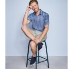 Apparel Navy/Blue Argyle XB6RX699 Johnston & Murphy Men XC4 Print Performance Polo - Image 5