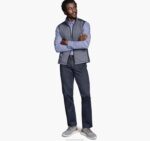 Apparel Navy/Blue Heather XB6RX851 Johnston & Murphy Men XC4 Reversible Vest - Image 3