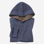 Apparel Navy/Brown XB6RX1372 Johnston & Murphy Boy Boys Reversible Solid Hoodie