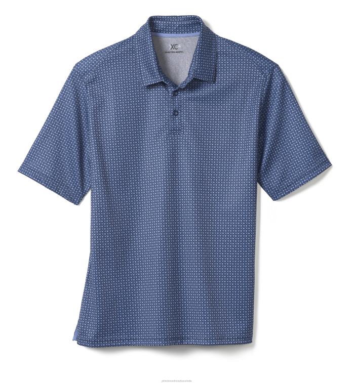 Apparel Navy Geo XB6RX497 Johnston & Murphy Men XC4 Print Performance Polo - Image 3
