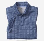 Apparel Navy Geo XB6RX497 Johnston & Murphy Men XC4 Print Performance Polo - Image 4