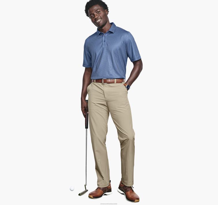 Apparel Navy Geo XB6RX497 Johnston & Murphy Men XC4 Print Performance Polo - Image 5