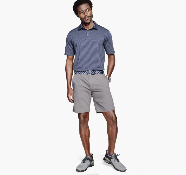 Apparel Navy/Gray Stripe XB6RX412 Johnston & Murphy Men XC4 Performance Polo - Image 5