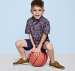 Apparel Navy Lobster XB6RX1408 Johnston & Murphy Boy Boys Short-Sleeve Printed Shirt - Image 4