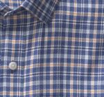 Apparel Navy/Orange Textured Plaid XB6RX729 Johnston & Murphy Men Long-Sleeve Dress Shirt - Image 2