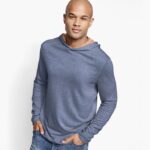 Apparel Navy/Orange XB6RX558 Johnston & Murphy Men Reversible Knit Hoodie