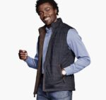 Apparel Navy Plaid/Brown XB6RX790 Johnston & Murphy Unisex Reversible Vest
