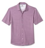 Apparel Navy/Red Stacked Triangle XB6RX490 Johnston & Murphy Men XC4 Performance Shirt - Image 3