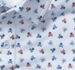 Apparel Navy Skull XB6RX469 Johnston & Murphy Men XC4 Performance Shirt - Image 2
