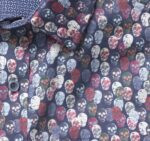 Apparel Navy Skull XB6RX638 Johnston & Murphy Men Printed Cotton Shirt - Image 2