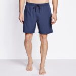 Apparel Navy Solid XB6RX495 Johnston & Murphy Men Swim Shorts